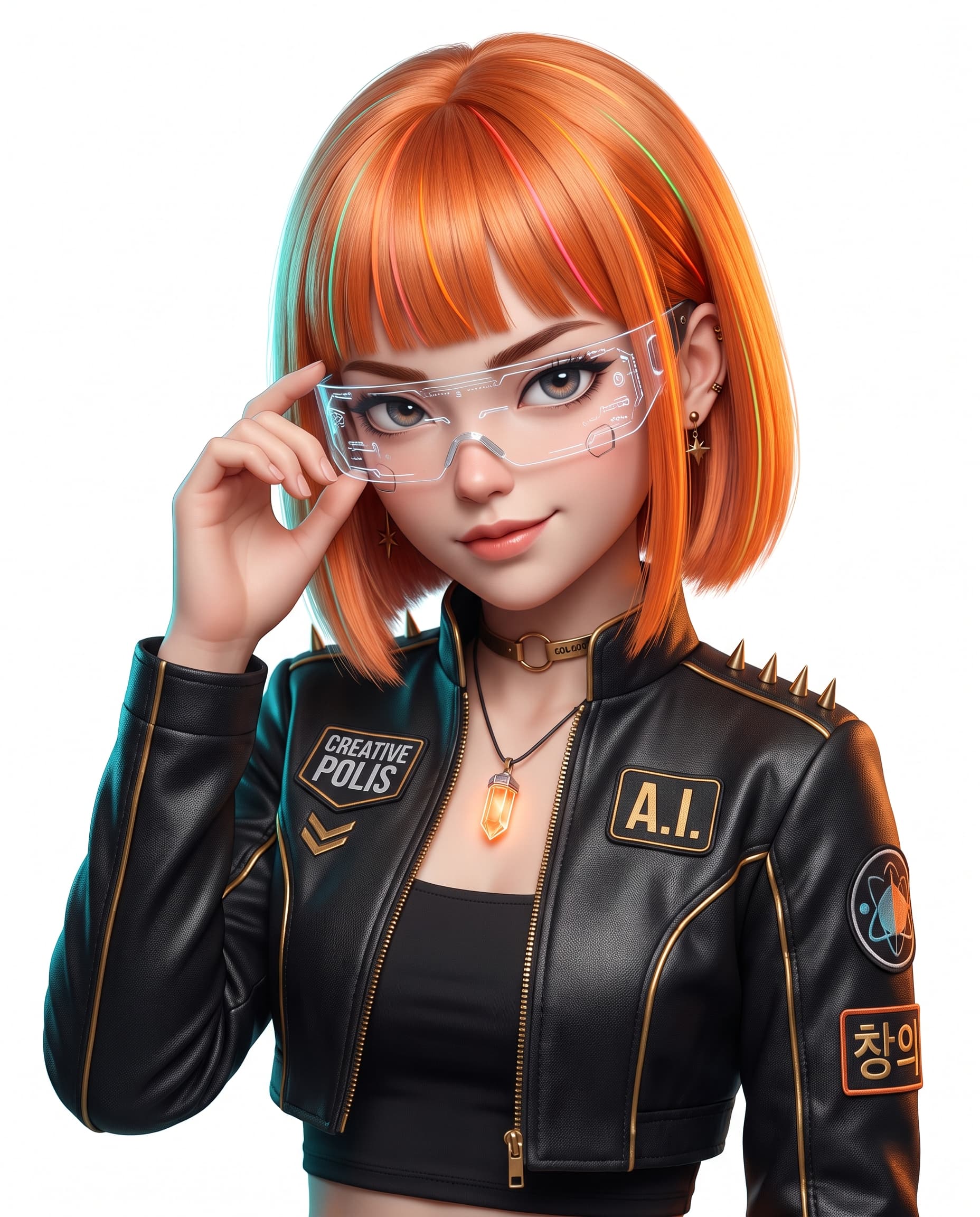 Официальный 3D AI-аватар марафона Game24 — девушка с оранжевыми волосами