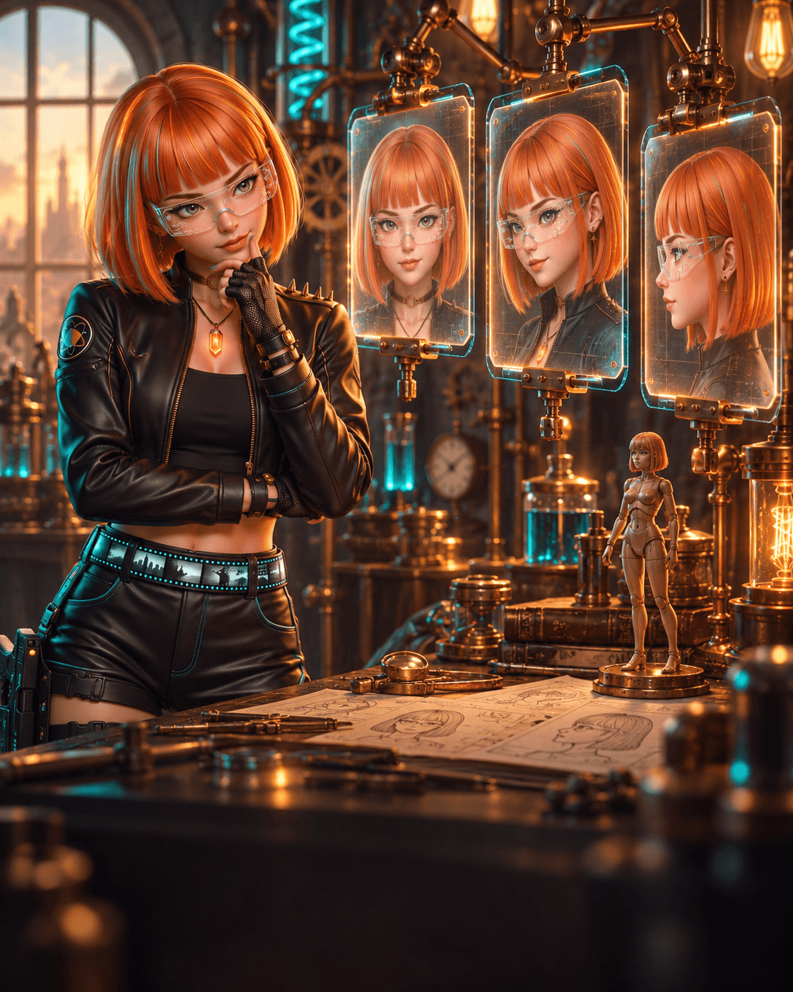 AI-иллюстрация Game24: Создай героя с узнаваемым лицом.